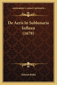 portada De Aeris In Sublunaria Influxu (1678) (en Latin)