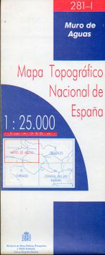 portada mapa topográfico nacional de españa. escala 1:25.000. 278-ii. muro de aguas.