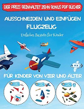 portada Einfaches Basteln für Kinder: Ausschneiden und Einfügen - Flugzeug (en Alemán)