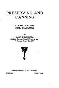 portada Preserving and Canning, a Book for the Home Economist (en Inglés)