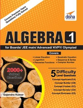 portada Algebra Vol 1 for Boards/ JEE Main/ Advanced/ Olympiads/ KVPY (en Inglés)