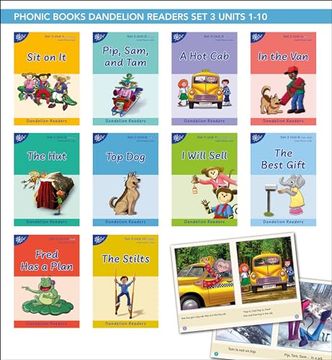 portada Phonic Books Dandelion Readers set 3 Units 1-10 sit on it (Alphabet Code Blending 4 and 5 Sound Words): Decodable Books for Beginner Readers Alphabet Code Blending 4 and 5 Sound Words (en Inglés)