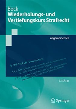 portada Wiederholungs- und Vertiefungskurs Strafrecht: Allgemeiner Teil (Springer-Lehrbuch) (German Edition) [Soft Cover ] (en Alemán)
