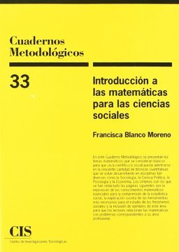 portada Introducción a las Matemáticas Para las Ciencias Sociales