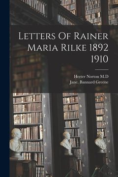 portada Letters Of Rainer Maria Rilke 1892 1910 (en Inglés)