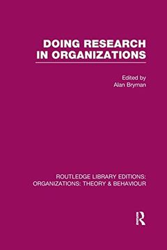 portada Doing Research in Organizations (Rle: Organizations) (en Inglés)