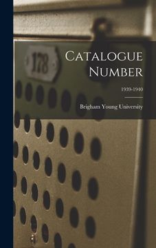 portada Catalogue Number; 1939-1940