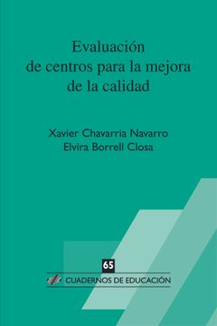 portada Evaluación de Centros Para la Mejora de la Calidad (Cuadernos de Educación) (in Spanish)
