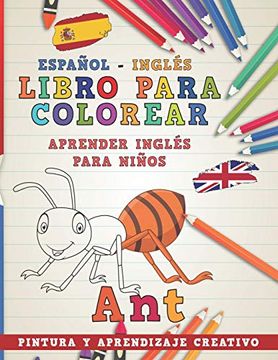 portada Libro Para Colorear Español - Inglés i Aprender Inglés Para Niños i Pintura y Aprendizaje Creativo: 2 (Aprender Idiomas)