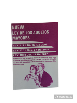 portada NUEVA LEY DE LOS ADULTOS MAYORES (in Spanish)