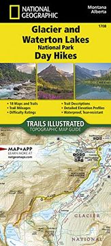 portada Glacier and Waterton Lakes National Parks day Hikes map (National Geographic Topographic map Guide, 1708) (en Inglés)