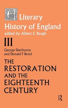 portada The Literary History of England: Vol 3: The Restoration and Eighteenth Century (1660-1789) (en Inglés)