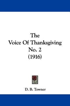 portada the voice of thanksgiving no. 2 (1916) (in English)
