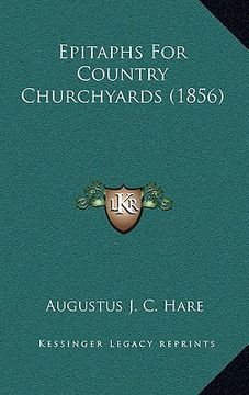 portada epitaphs for country churchyards (1856) (in English)