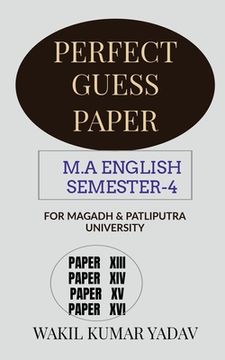portada Perfect Guess Paper M.a English Semester-4 (en Inglés)