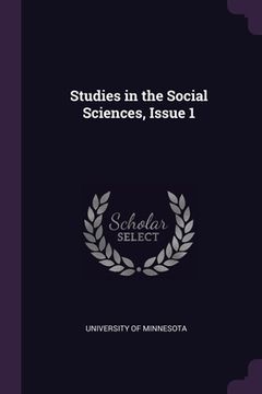 portada Studies in the Social Sciences, Issue 1