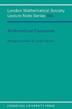 portada Arithmetical Functions Paperback (London Mathematical Society Lecture Note Series) (in English)