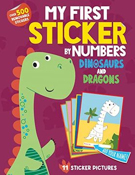 portada My First Sticker by Numbers: Dinosaurs and Dragons (en Inglés)