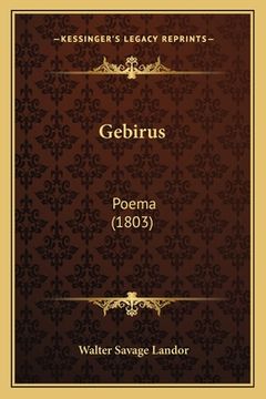 portada Gebirus: Poema (1803)
