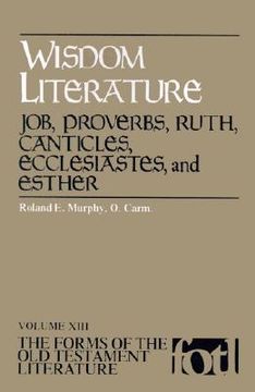 portada wisdom literature: job, proverbs, ruth, canticles, ecclesiastes, and esther (en Inglés)
