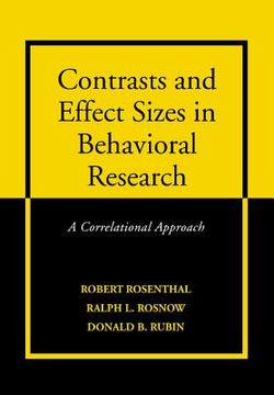 portada Contrasts and Effect Sizes in Behavioral Research: A Correlational Approach (en Inglés)