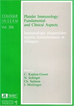portada Platelet Immunology: Fundamental and Clinical Aspects (Colloquium Inserm 206)