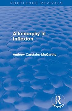 portada Allomorphy in Inflexion (Routledge Revivals) (in English)