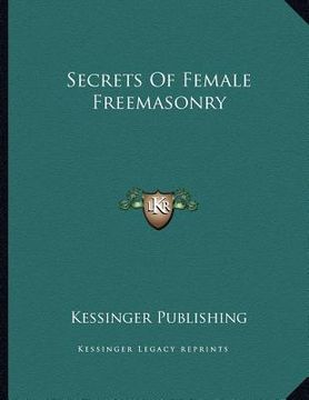 portada secrets of female freemasonry