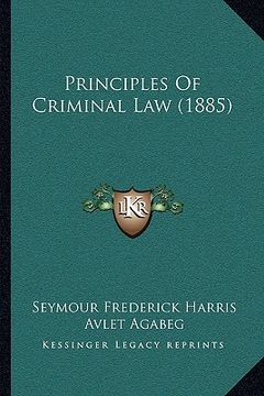 portada principles of criminal law (1885) (en Inglés)