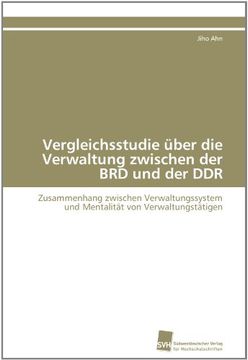 portada Vergleichsstudie Uber Die Verwaltung Zwischen Der Brd Und Der Ddr