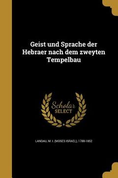 portada Geist und Sprache der Hebräer nach dem zweyten Tempelbau (in German)