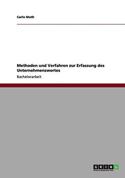 portada Methoden und Verfahren zur Erfassung des Unternehmenswertes (German Edition)