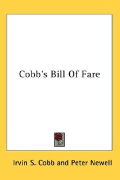 portada cobb's bill of fare (en Inglés)
