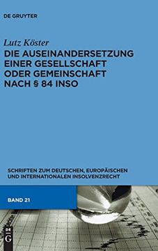 portada Die Auseinandersetzung Einer Gesellschaft Oder Gemeinschaft Nach 84 Inso (en Alemán)