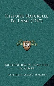 portada histoire naturelle de l'ame (1747)