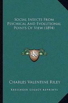 portada social insects from psychical and evolutional points of view (1894)