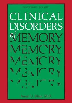 portada Clinical Disorders of Memory (en Inglés)