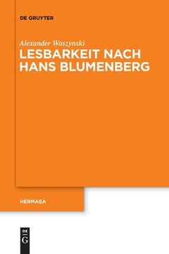 portada Lesbarkeit nach Hans Blumenberg (in German)