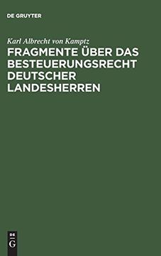 portada Fragmente Über das Besteuerungsrecht Deutscher Landesherren (in German)