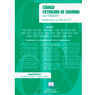 portada CODIGO EXTINCION DE DOMINIO ( LEY 1708 - 2024