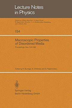 portada macroscopic properties of disordered media: proceedings of a conference held at the courant institute, june 1-3, 1981 (en Inglés)