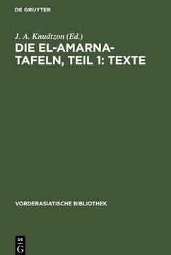 portada Die El-Amarna-Tafeln, Teil 1: Texte (en Alemán)