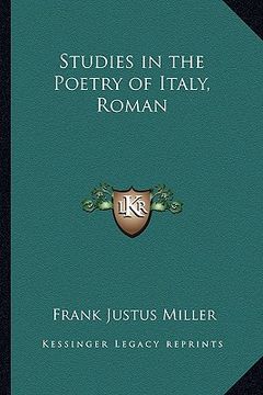 portada studies in the poetry of italy, roman
