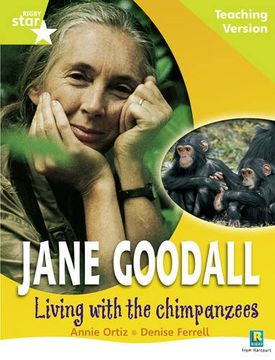portada Rigby Star Guided Lime Level: Jane Goodall Teaching Version: Living With the Chimpanzees: Lime Level Non-Fiction (Starquest) (en Inglés)