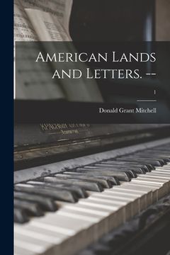 portada American Lands and Letters. --; 1 (in English)