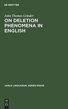 portada On Deletion Phenomena in English (Janua Linguarum. Series Minor) (en Inglés)