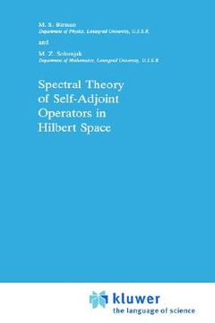 portada spectral theory of self-adjoint operators in hilbert space