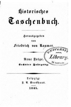 portada Historisches taschenbuch (en Alemán)