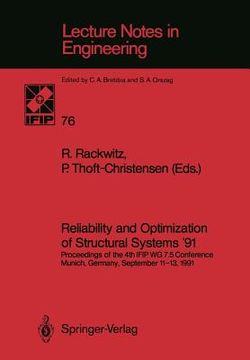 portada reliability and optimization of structural systems 91: proceedings of the 4th ifip wg 7.5 conference munich, germany, september 11 13, 1991 (en Inglés)