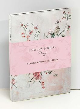 portada Flowers & Birds Peony Wallet Notecards (in English)